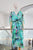 Vestido seda aqua