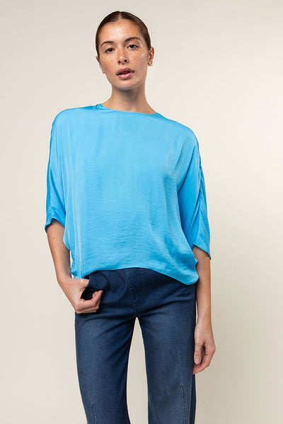 Blusa holgada azul