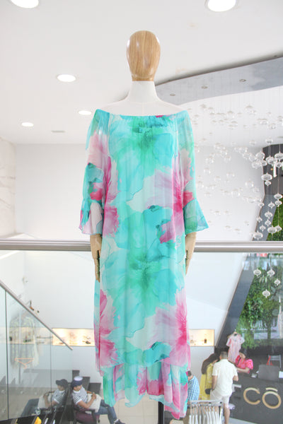 Vestido acqua seda