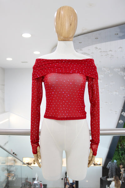 Blusa off roja 60/40%