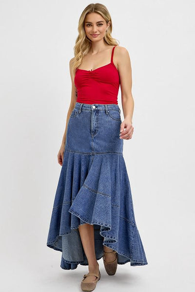 Falda mullet denim