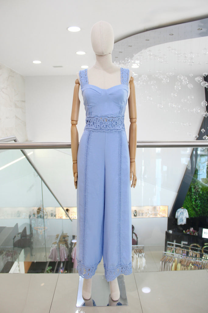 Conjunto top y pantalón azul