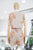 Conjunto beige flores