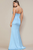 Vestido satín azul