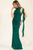 Vestido gasa verde esmeralda