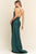 Vestido de seda verde