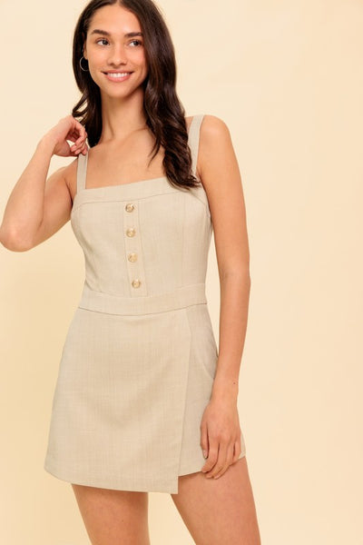 Jumpsuit lino beige