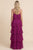 Vestido volantes magenta