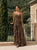 Vestido escarolas café