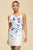 Vestido flores 3D azules