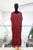 Vestido seda italiana vino