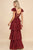 Vestido vino volantes