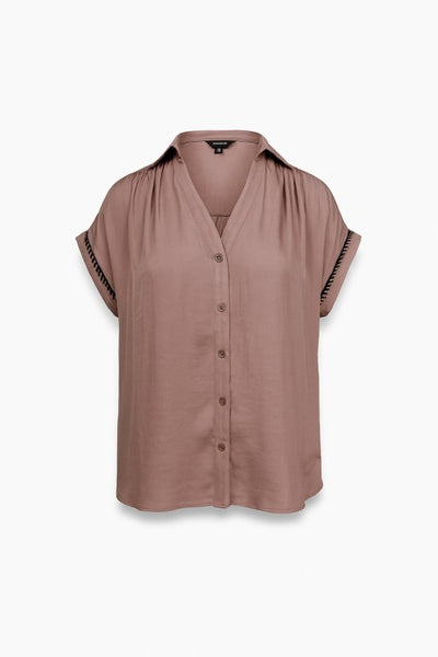 Blusa fluida mauve