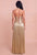 Vestido halter dorado