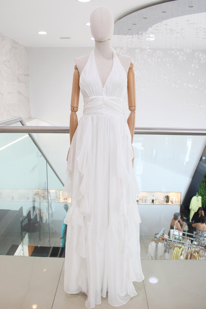 Vestido halter blanco