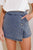 Falda short denim botones