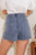 Falda short denim botones