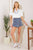 Falda short denim botones