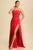 Vestido strapless rojo