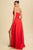 Vestido strapless rojo