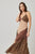 Vestido café con animal print