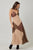 Vestido café con animal print
