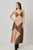 Vestido café con animal print