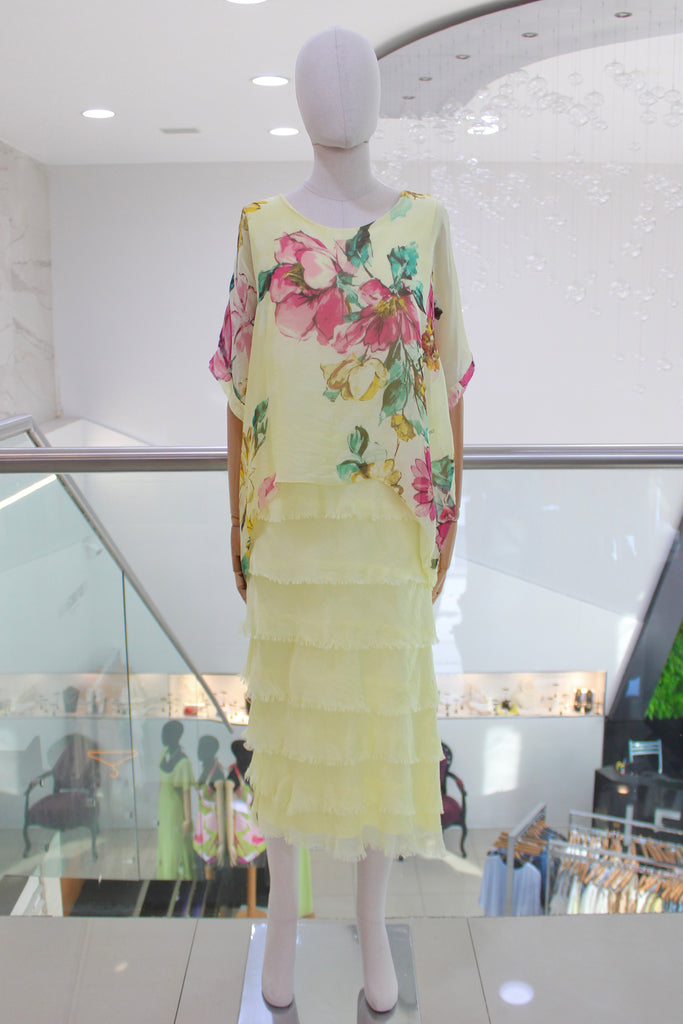 Vestido floral amarillo