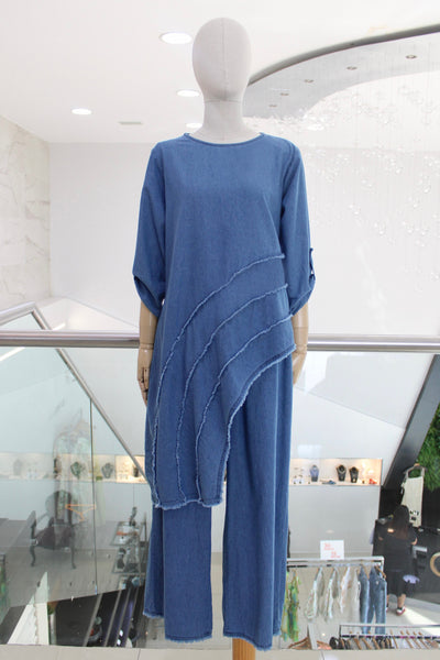 Conjunto deshilachado denim