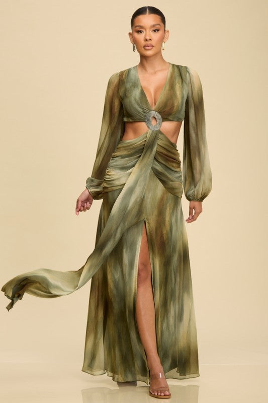 Vestido largo verde