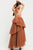 Vestido tul camel