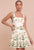 Vestido corto beige flores