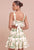 Vestido corto beige flores