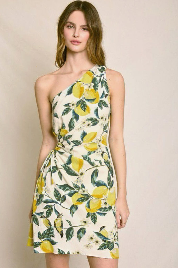 Vestido corto de limones
