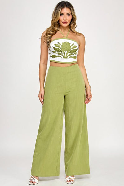 Conjunto verde y blanco
