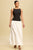 Vestido largo hueso y negro
