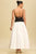 Vestido largo hueso y negro