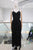 Conjunto negro plisado