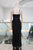Conjunto negro plisado