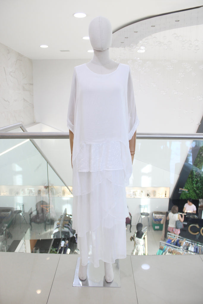 Vestido capas blanco