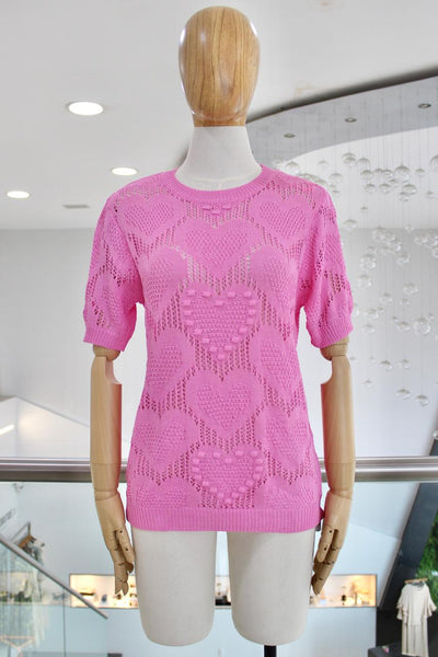 Blusa rosa corazones