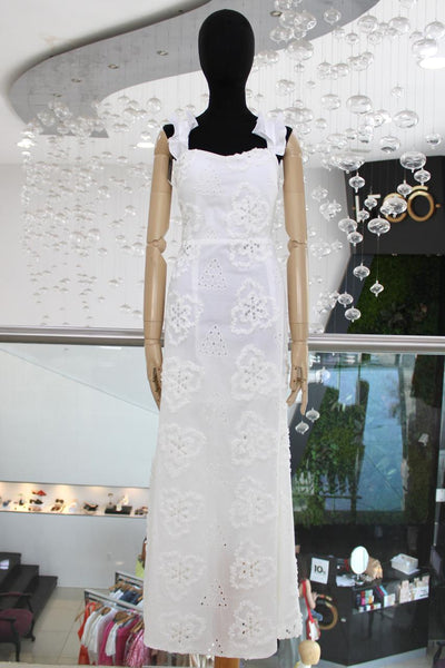 Vestido blanco bordado