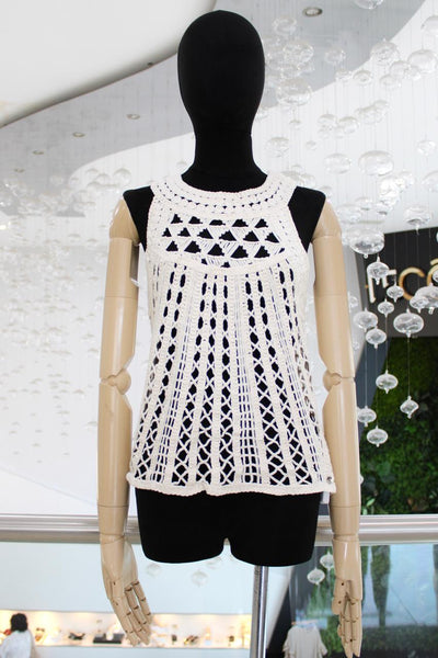 Blusa sisada tejida beige