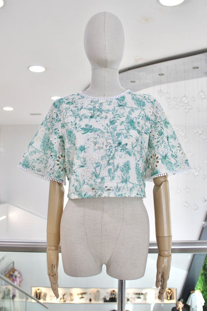 Blusa floral verde