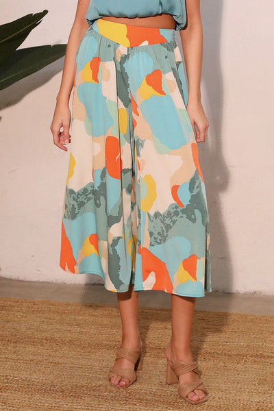 Pantalón culotte verde