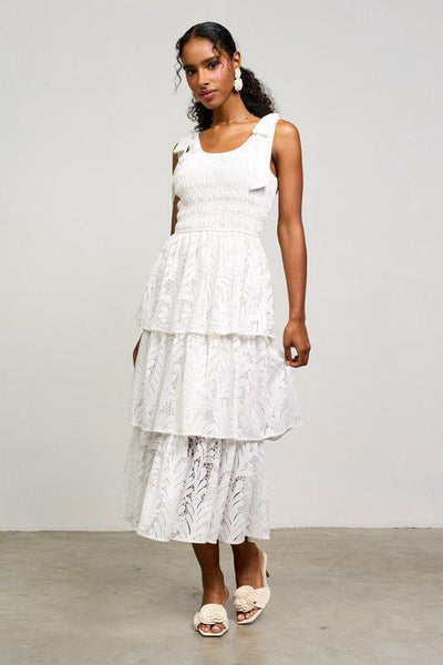 Vestido midi blanco