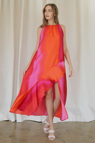 Vestido degradado rosa