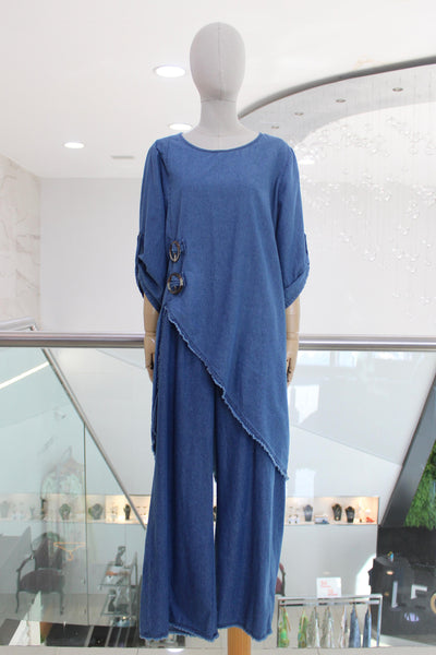 Conjunto denim claro