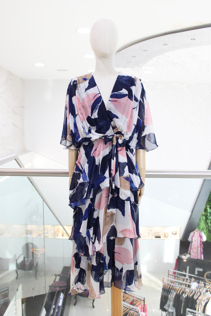 Vestido seda italiana azul