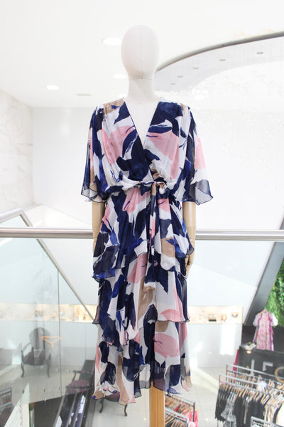 Vestido seda italiana azul